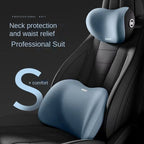 Appui-tête et coussin lombaire pour voiture