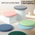 Coussin d'assise rond en soie glacée