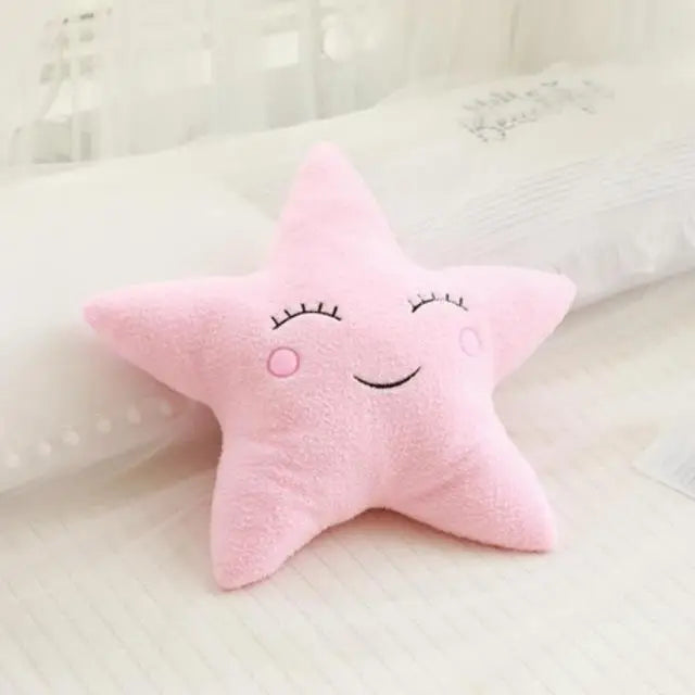 Coussin peluche nuage, étoile, lune et goutte de pluie pour enfant