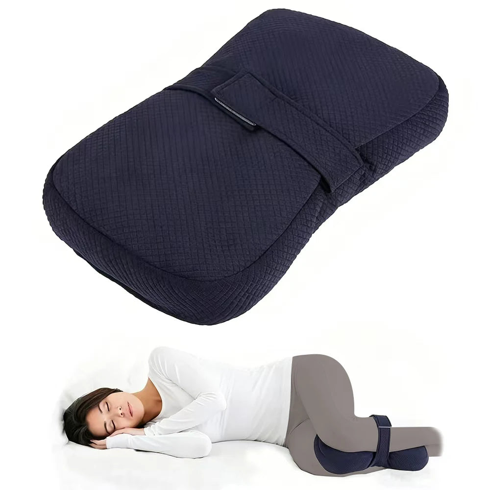 Coussin genoux long en fibre à sangle velcro
