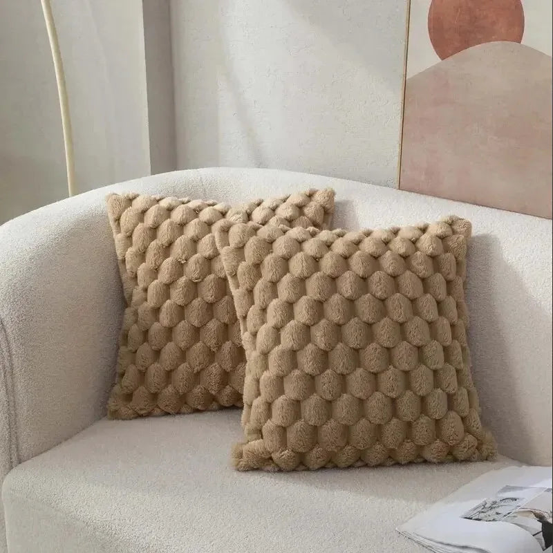 Housse de coussin 3D texturée