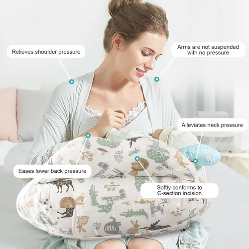 Coussin d'allaitement coton et fibre