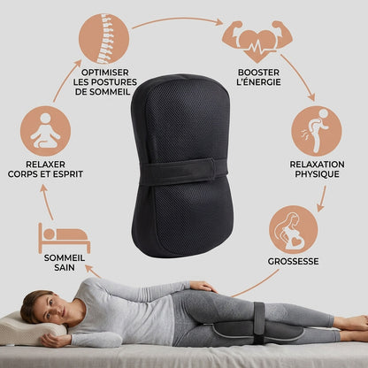 Coussin genoux long en fibre à sangle velcro Airyon – vue 4