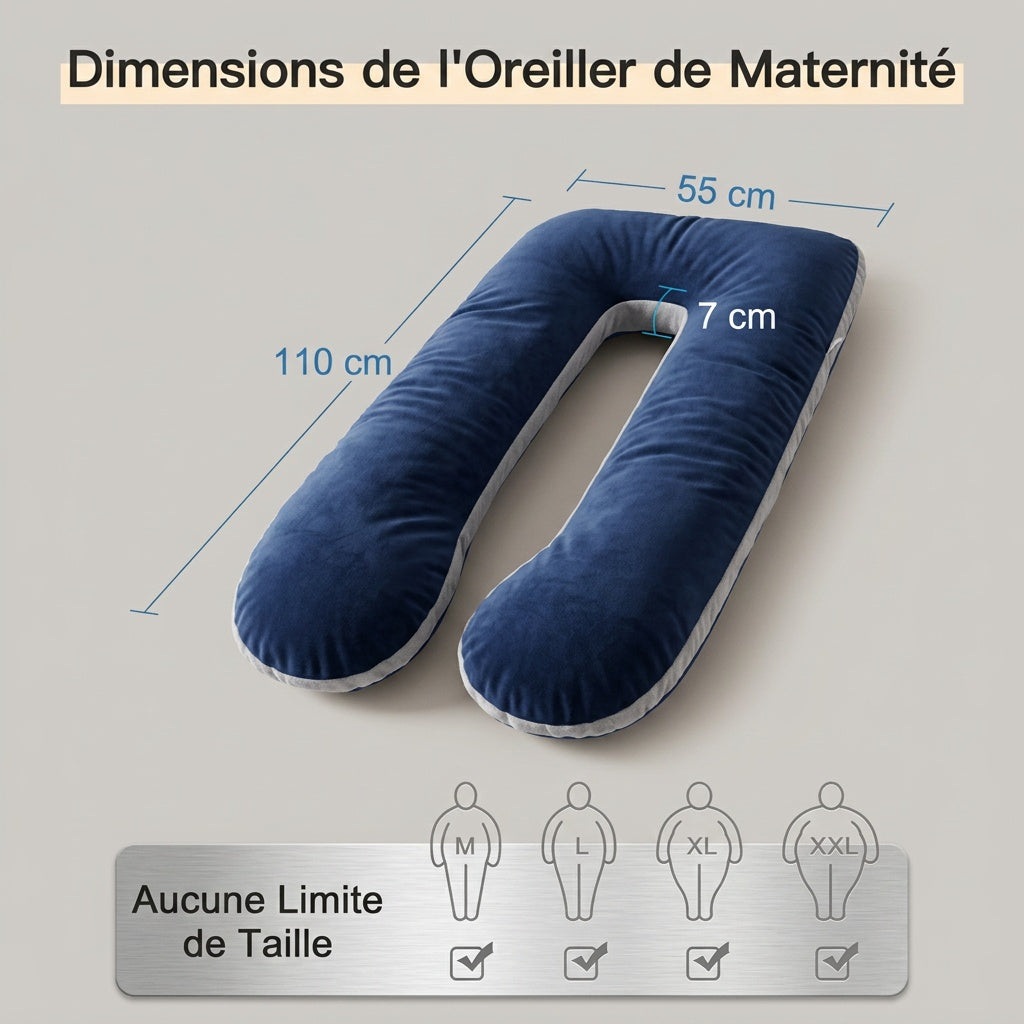 Oreiller ergonomique en forme de U