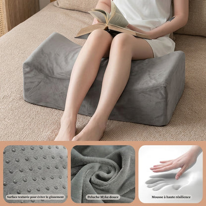 Coussin de jambes long à mémoire de forme