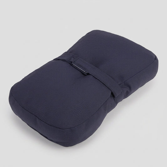 Coussin genoux long en fibre à sangle velcro
