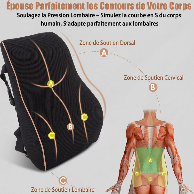 Coussin lombaire ergonomique à sangle réglable Airyon – vue 3