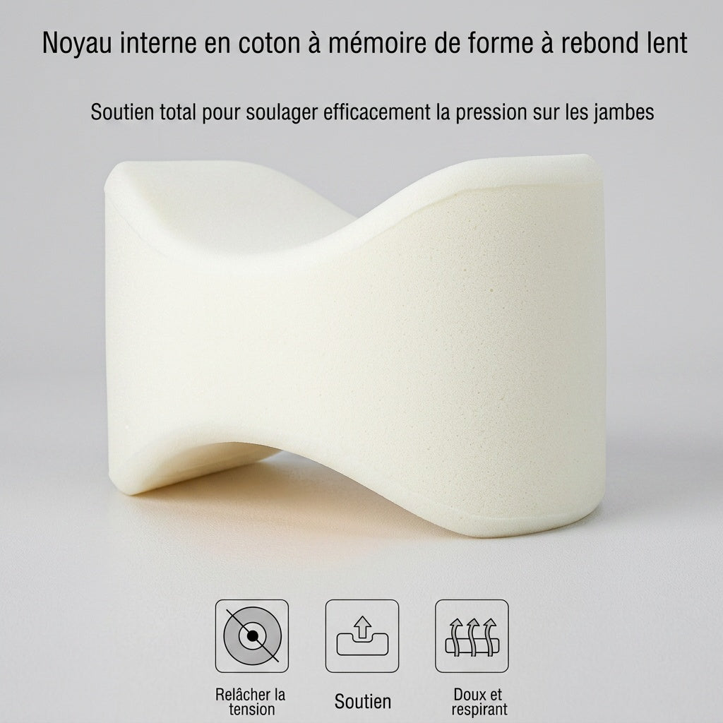 Coussin genoux à mémoire de forme